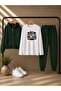Armikids 3-Piece Unisex Set Printed Hooded Jacket and Long-Short Sleeve T-Shirt