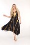 Women's Summer Buckle Strap Lycra Viscose Turncu Black Stylish Dress