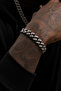 Black Stone Detailed Cuban Chain Bracelet