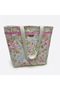 Green Floral Patterned Lace Thermos Bag Handmade Bag Handbag Picnic Bag Large Size 100% Cotton - 2