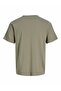 Khaki Jjcleveland Solid Patchwork Crew Neck T-Shirt - 2