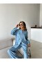 Women's Front Beaded Embroidered Denim Oversize Shirt - 6