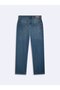 Vanetta Zipper Flat Leg Mid Indigo Jean Pants - 2
