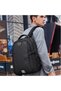 Golden Wolf Slim Laptop Backpack Water Resistant Daypack with Headphone Jack for Business Casual Travel College for Men Women, GB00433, Black - 2