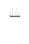 Rectangular Flame Chandelier Black and Copper