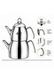 Konak Maxi Size Teapot |   18/10 Stainless Steel |   Induction Base |   1.70 L + 2.80 L | - 3