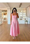 Pink Gingham Long Dress - 261093 - 3