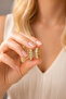 7 Round Zircon Stones Elegant Design Earrings - 2