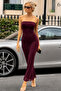 Flexible Patterned Lined Patterned Mesh Dress - 2