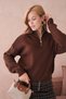 Short Zippered Interlock Knitwear Sweater Hn1800 - 4