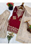 Maroon Heavy GMY Silk Embroidered Palazzo Suit Set - FFT6773 | Maroon-Size:M-38-Inches - 4