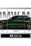 BMW M5 CS 3 Panel Canvas Wall Art | 30x40 Inches Gallery Wrapped | British Racing Green Supercar | Office Garage Decor | Split Wall Art - 3
