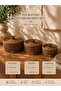 Set of 3 wicker storage box with lid round rattan organizer basket mn-1715-s - 2