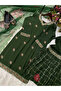 .Green Chinon Embroidered Sharara Suit Set - HRT7222 | Green-Size:M-38-Inches - 5