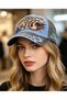 Ünise Washed Vintage Cotton Baseball Cap with Sharks Shark Embroidery and Ripped Detail in 5 Colors - 5