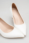 White Pointed Toe Heeled Shoes Women's Classic Stylish Daily Office Stiletto Comfortable Thick Heel - 3