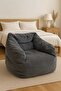 Comfortable Velvet Fabric Bean Bag Chair - Large Floor Lounger Sofa