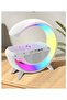 BT-3401 LED Wireless Charging Bluetooth Speaker with RGB Night Light, Digital Clock, Alarm & FM Radio - 2