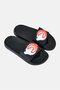 Kids Boy Atlanta Hawks Spray Paint Logo Slip On Slides, Black - 2