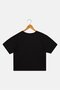 Kids Girl Sportswear Fit Short Sleeve Outdoor T-Shirt, Black - 3