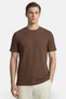 Men Crew Neck Short Sleeve Textured T-Shirt, Brown