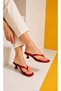 Women's Red Color Flip-Flop Heeled Slippers Orthopedic Women's Sandals - 6