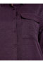 Plus Size Burgundy Pocket Detail Textured Oversized Shirt - 4