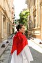Lusso Shoulder Shawl - Pomegranate Flower - 2