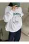 Women's Gray Yosemite Mountain Printed Oversize Sweatshirt - 3