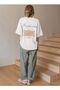 Women's White Fructification Printed Oversize T-Shirt - 2