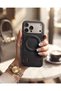 iPhone 13 Compatible Leather Cover with Metal Foldable Stand and Magsafe Support