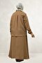 67061 Plus Size Skirt - Shirt Melange Set - Tan - 5