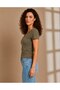 Women's T-Shirt V Neck Short Sleeve - 3
