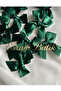 Emerald Green 2 cm Satin Bow, Dowry Box, Bundle Decoration, Wedding, Christmas Ornament, Candy Box, Birthday Decoration 20 Pieces - 6