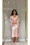 6 Pieces Satin Sleeves Transparent Nightgown Dressing Gown Pajamas Set |   Shorts Set Dowry Set Bridal - 5