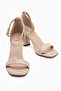 Erika Genuine Leather Tan Women's Heeled Shoes - 5