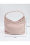 Women's Pink Lilac Model Casual Faux Leather Shoulder Bag with Staple Detail - 8