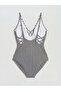 Nevavm V-Neck Striped Women's Swimsuit with a Difference - 2