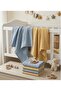 Pack of 2 4-Layer Muslin Baby Blankets 85X85 cm - Baby Blanket & Newborn Swaddle - Yellow Blue
