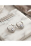 Silver Color Interwoven Zircon Stone Heart Model Steel Earrings