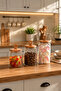 4469 Handmade Vacuum Lid 3-Piece Glass Jar Set Vacuum Lid Storage Organizing Container Set - 3