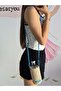 Knitted Bottle Bag-Natural Raffia, Turquoise Strap - 6