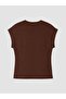 Lcwaikiki Curve Brown Plus Size Pleated Detailed Blouse - 2