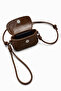 Adjustable Long Strap Women's Hand and Shoulder Bag Urban Wrinkled Brown - 7
