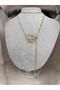 Women's Flower Figured Zircon Stone Adjustable Y Necklace Elegant Design Necklace