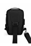 Men's Black USB Outlet Cross Strap Shoulder and Waist Bag - 6