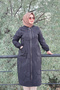 Women's Clothing Plus Size Ring Embossed Printed Jacquard Hooded Bag Cap with Pockets - 2