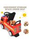 Kids Ride On Fire Truck Car for Toddlers with Steering Wheel, Music & Lights, Under Seat Storage, Push Ride Toy, Anti-Tip Support, 12-36 Months, Red - 3