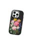 iPhone 16 Pro Max Compatible Case with Camera Protection Black Silicone Couple Phone Case with Floral Pattern - 3