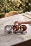 Luce 3-Piece Stainless Steel Footed Bowl Luxury Tray Presentation Set Breakfast Bowl Jam Bowl Snack Bowl Ice Cream Bowl - 3